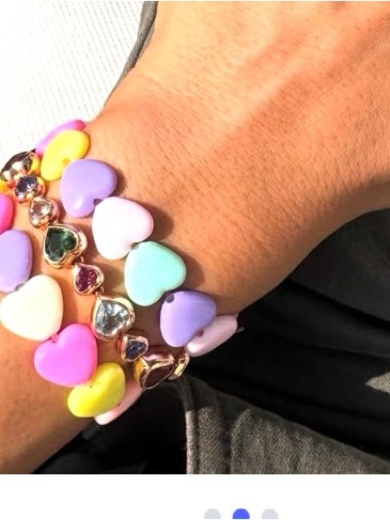 Nadine Ghosn Original Heart Bracelet Pink